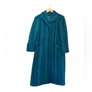 Paul Levy Mohair 80’s Blues Long Structured Padded Shoulder Coat Size M